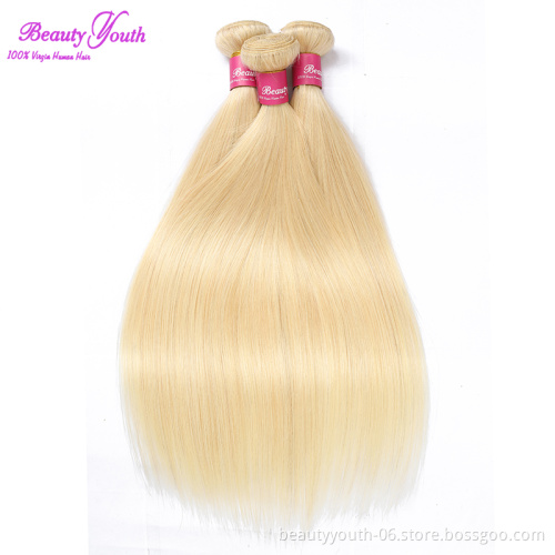 Beauty Youth cheap colored human hair russian dark root blonde hair bundles,blonde hair extension human,virgin hair bundle
